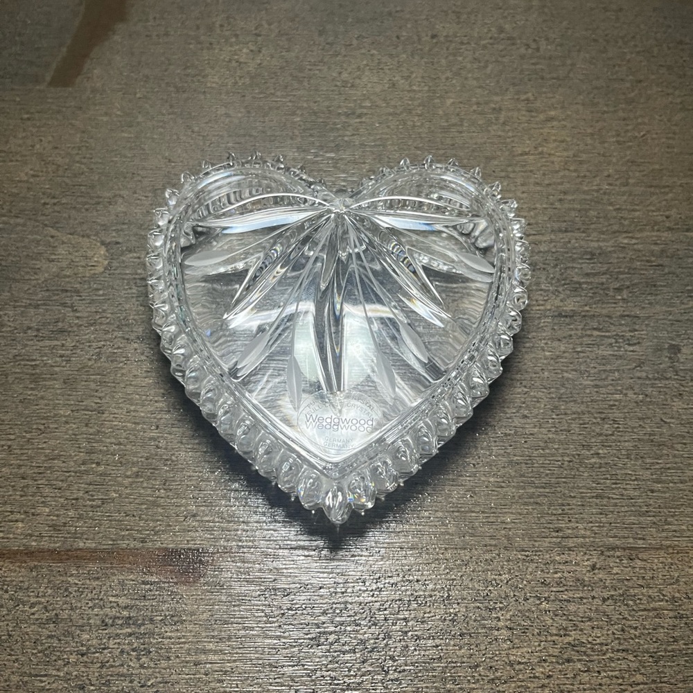 Wedgwood Crystal Heart Trinket Box